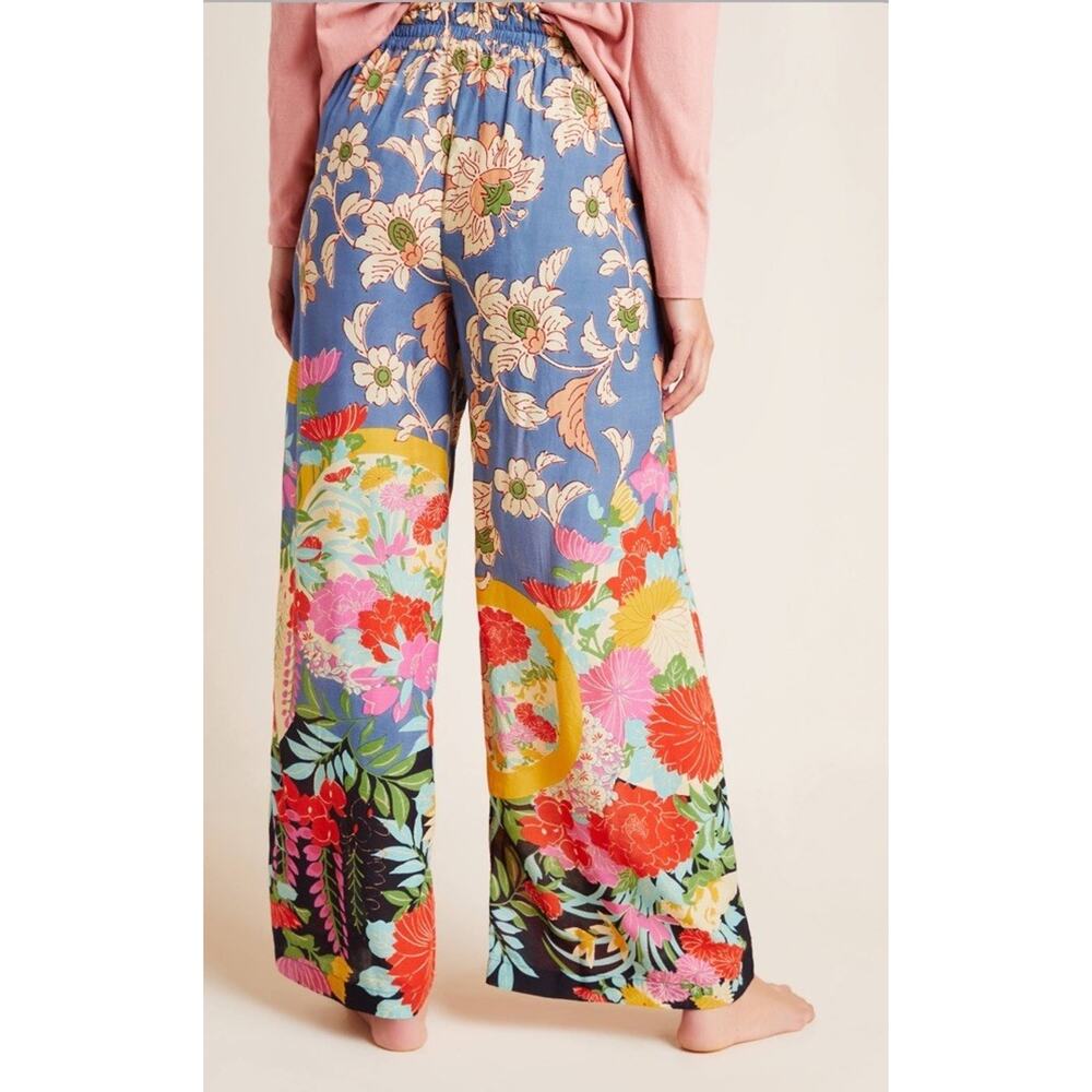 Anthropologie Leilani Floral Paperbag Wide Leg Pants Resort Wear Vacation XS - Picture 2 of 7